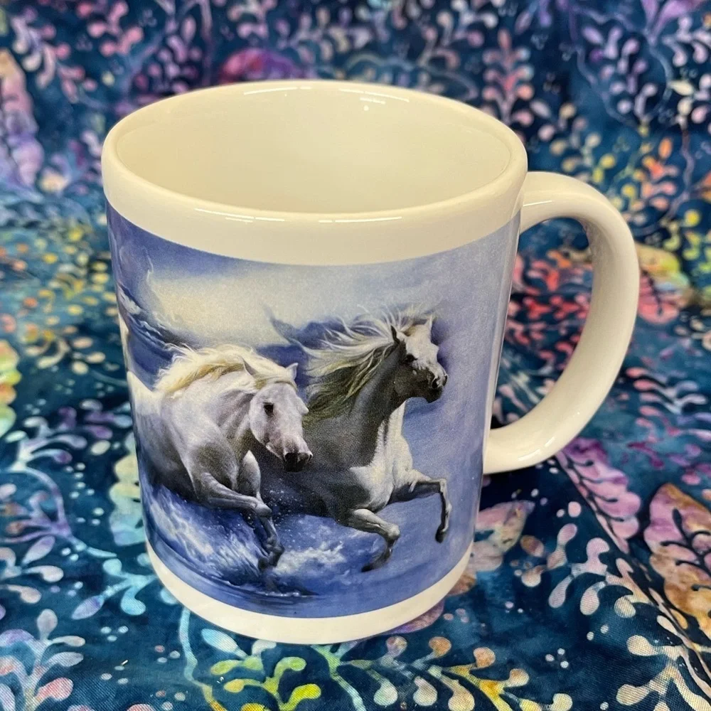 Two Vintage 90's Leanin’ Tree Native American Coffee mugs